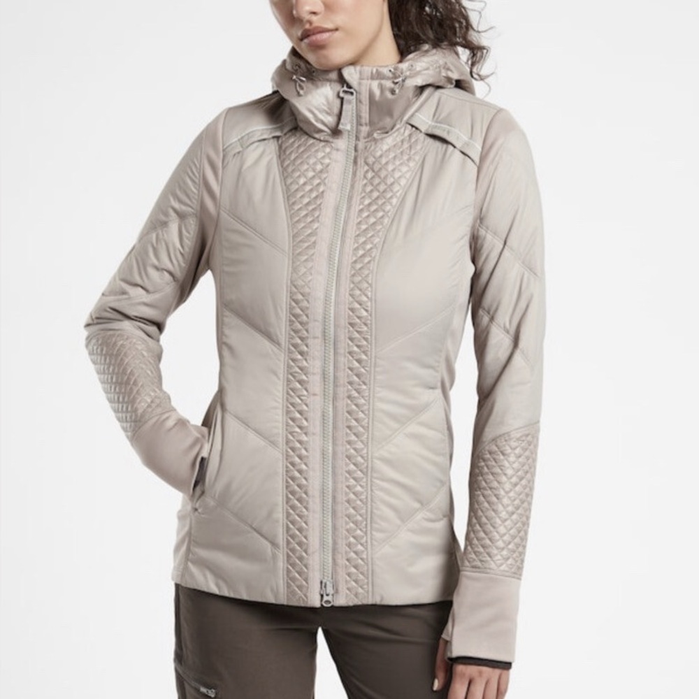 NWOT Athleta Rock Ridge Insulted Winter Jacket Parka Grey | Women’s Size L